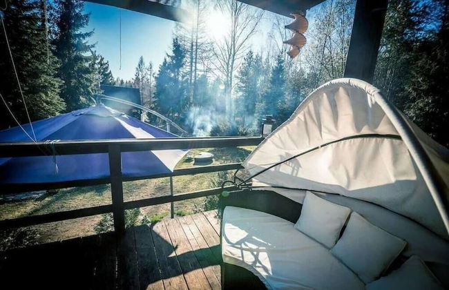 In The Woods Lodge With hot tub Inside Puszcza Knyszyśnka - Two-bedroom Villa - Photo 33