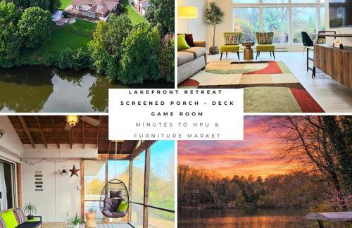 Lakefront Home with Deck Views and Screened Porch - King beds - Game Room - for HPU, Furniture Market - Foto 1