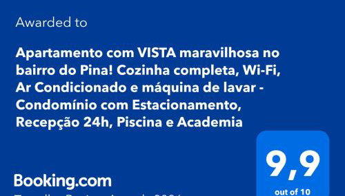 Apartamento com VISTA maravilhosa no bairro do Pina! Cozinha completa, Wi-Fi, Ar Condicionado e máquina de lavar - Condomínio com Estacionamento, Recepção 24h, Piscina e Academia - Foto 2