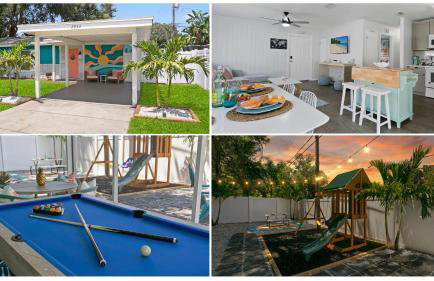 5 min Beaches~Mini Golf~Pool Table~Pets~KING BED + - Foto 1