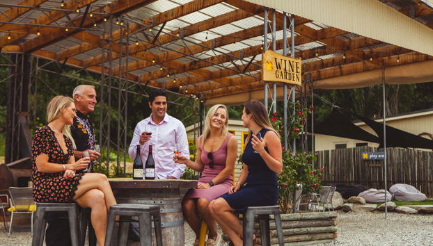 Enjoying the beer and wine tour