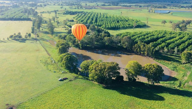Disfrutando del paseo en globo
