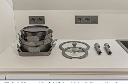 1-2 Personen - Parkplatz - Fahrradgarage - Zentrum - Küche - Balkon - WLAN - Klima - Foto 18