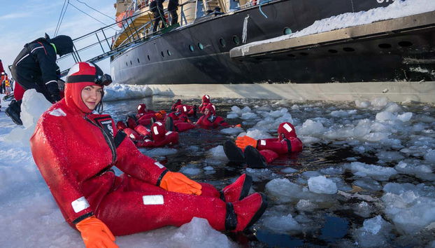 Don't miss the photo opportunity on the frozen sea of Botnia!