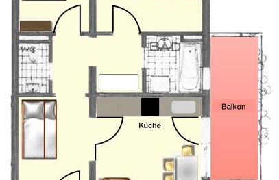 70m2 Appartment with 2 Bedrooms, Balcony and Garage - Foto 15