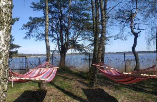 Nad samą wodą własna deska SUP grill altana hamaki ognisko BRZÓZKI 2 miejsce dla max 6 osób i dwójki dzieci - jedna sypialnia z małymi łóżkami - Foto 1