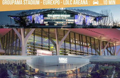 Cosy Appart - Proche Eurexpo - Balcon - Parking - Spacieux T2 - Foto 6