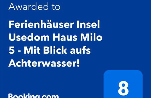 Ferienhäuser Insel Usedom Haus Milo 5 - Blick aufs Achterwasser! Whirlpool und Sauna - Foto 8