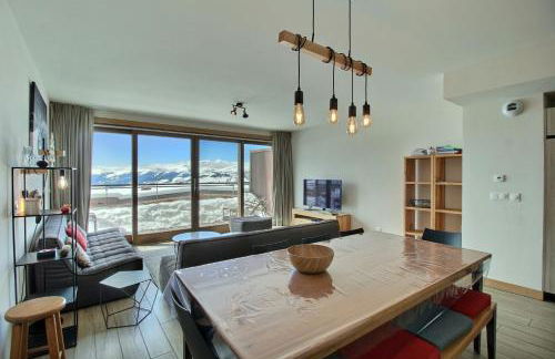 ARC 1600, LE RIDGE, Appartement 10 personnes Duplex Vue Montagne - ski aux pieds - Sauna, Hammam, Piscine, Salle de salle de sport-fitness - Foto 5