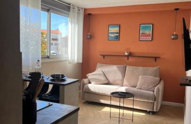 Studio cosy, piscine, parking, 5min plage, Arcachon Ménage Draps inclus - Foto 2