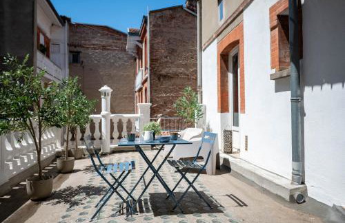 Appartment Climatisé - with AC & small cosy room - Private rare Terrace - Centre Toulouse - Foto 12