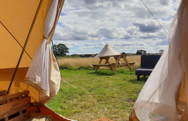 5m xl Bell Tent With log Burner, Near Whitby - Foto 1