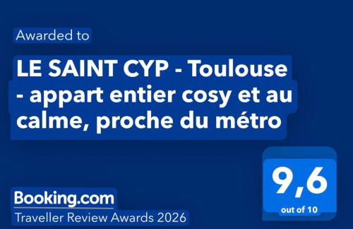 LE SAINT CYP - Toulouse - appart entier cosy et au calme, proche du métro - Foto 2