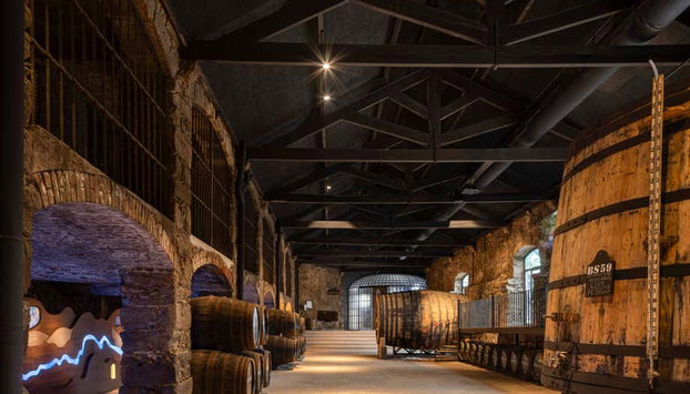 Visita a la bodega Burmester - Foto 5, Sala de barricas en la bodega Burmester
