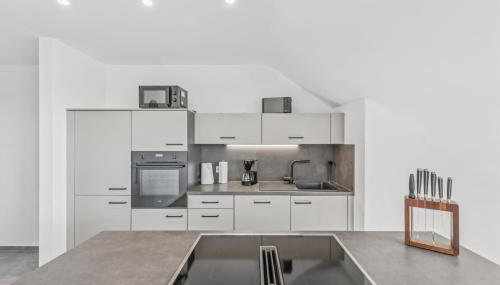 BAT Home Solutions Trierweiler - alles was ein Hotel nicht bietet - 5 Apartments 40 bis 120 qm für bis zu 29 Personen - 5-Raum-Apartment barrierefrei - 60 qm Balkon mit Blick bis Luxemburg - einzeln bis komplett buchbar - 3 Min zur A64 - Foto 4, stove, dishwasher, pet friendly, toaster