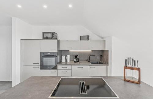 BAT Home Solutions Trierweiler - alles was ein Hotel nicht bietet - 5 Apartments 40 bis 120 qm für bis zu 29 Personen - 5-Raum-Apartment barrierefrei - 60 qm Balkon mit Blick bis Luxemburg - einzeln bis komplett buchbar - 3 Min zur A64 - Foto 4