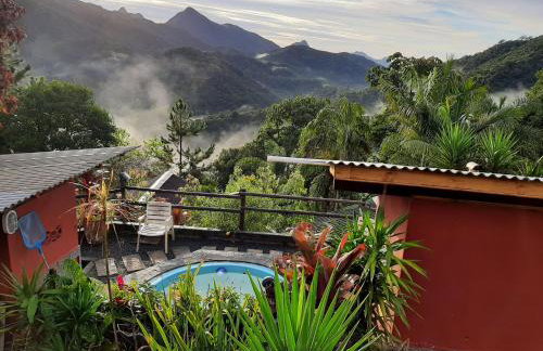 Chalé Pakere Bellavista - visão magnífica do vale e montanhas a mais de mil metros de altitude, wi-fi, sauna, piscina e água de nascente - locação do chalé sem prestação de serviços - Foto 43