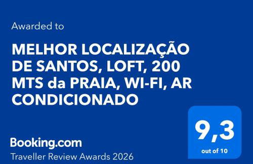 MELHOR LOCALIZAÇÃO DE SANTOS, LOFT, 200 MTS da PRAIA, WI-FI, AR CONDICIONADO - Foto 1