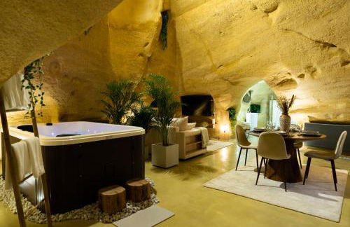 La falaise perdue, Suite troglodyte & spa privé - Photo 25
