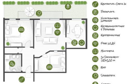 BESOTEL Erkrath - 20 Wohnungen 2 Standorte 35 Schlafzimmer 29 Badezimmer 52 Betten für 73 Gäste - Foto 16
