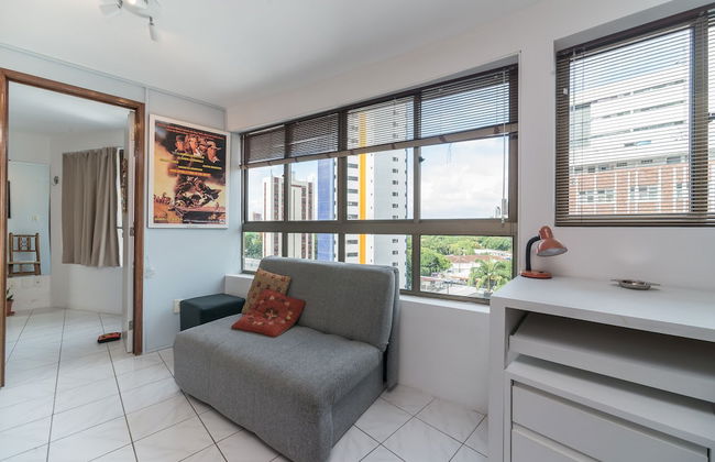 Ótimo Flat Bairro da Jaqueira Recife até 3 pessoas O Coração Verde da Cidade PBO902 - Foto 12