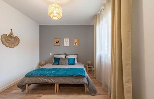 AMJA Proche clinique Saint-Roch apt 3 chambres 3 salles de bain parking gratuit idéal famille groupe coworking 10 min centre ville 10 min plage 5 min sortie autoroute - Foto 6