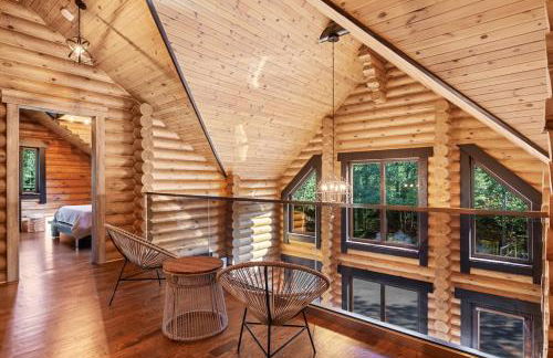 Log House Chalet, Volleyball field, Sauna, Hot Tub - Foto 5