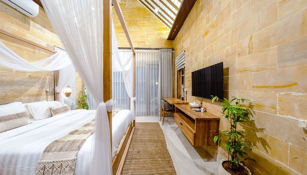 Nyaman Villas by EVDEkimi - Romantic escape among rice fields with Pool, Terrace - Foto 3, Habitación