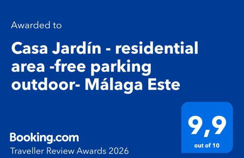 Casa Jardín - residential area -free parking outdoor- Málaga Este - Foto 23