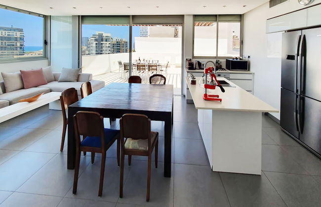 2BDR Roof Top Sea View Neve Tsedek TL56 - Foto 8