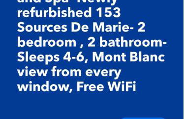 Arc 1950 Ski in Ski out and Spa- Newly refurbished 153 Sources De Marie- 2 bedroom , 2 bathroom-Sleeps 4-6, Mont Blanc view from every window, Free WiFi - Foto 26