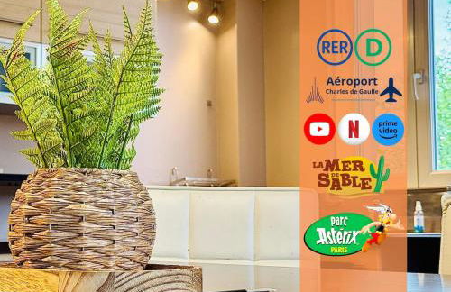 Detente et Confort, proche Gare RER D, CDG, Astérix - Foto 1