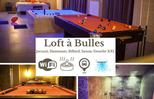 LE LOFT A BULLES (85m2 Jacuzzi Hammam Billiard Bar Douche Sauna) - Foto 1