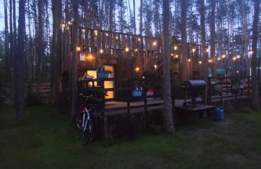 Domek lubiana180 SCANDI wśród drzew JACUZZI SAUNA KOMiNEK i TARAS na dachu jezioro Kaszuby Pieski tylko do 10kg za dodatkową opłatą - Foto 55