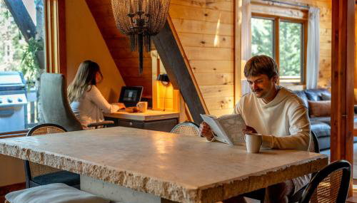 Timber A-Frame, Large Deck, Hot Tub, Fireplace - Foto 3