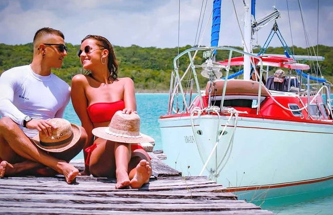 Giro in barca a vela nella laguna Bacalar - Foto 3