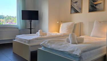 APARTMENT PD23 ALTE FEUERWACHE I Ganze Wohnung I 5 Einzelbetten I 3 Zimmer I 3min CityHospital I 50m Supermarkt I Küche I SmartTV - Foto 5, towels