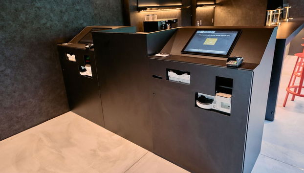 Mostrador de check-in y check-out