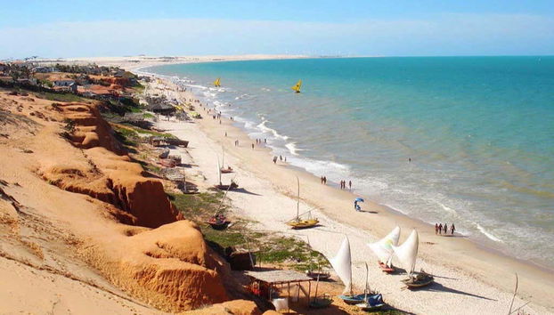 Vista da praia de Canoa Quebrada