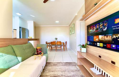 Apartamentos a150 M DA PRAIA com SACADA, WI-FI, PISCINA, PORTARIA 24h, PLAYGROUND e vaga de GARAGEM - Foto 29