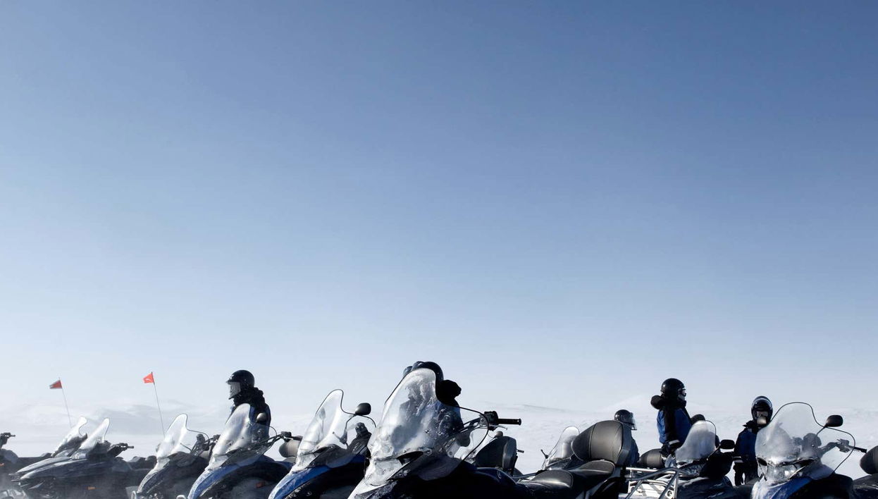 Aventura de moto de neve