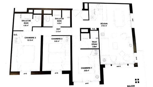 Appartement spacieux, accès pistes, piscine, spa - FR-1-425-120 - Foto 2