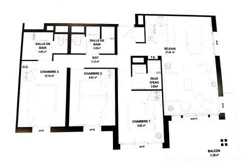 Appartement spacieux, accès pistes, piscine, spa - FR-1-425-120 - Foto 2