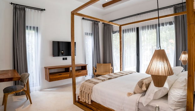 Hutan Villa by EVDEkimi - 2BR Nature lovers stay with Outdoor bath and Pool - Foto 4, Habitación