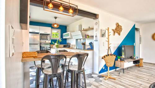 L'effet mer Maison rénovée lumineuse tout confort belle terrasse grand jardin clos sans vis à vis parking jeux pour enfants 5 mn à pied de la plage d'Asnelles et centre bourg - proche Bayeux au coeur des plages du débarquement - Foto 5, stove