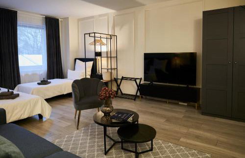 R B Apartment Hamburg Business am Flughafen für 1-5 Personen - ideal für Geschäftsreisende und Familien - Küche - Waschtrockner - Smart TV - kostenloser Parkplatz - Foto 18