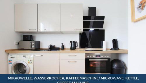 RtR Essen - Für bis zu 8 Personen - Voll ausgestattet - Zentral Limbecker Platz - Messe - Uniklinikum - Smart TV - Modern - Foto 4, stove, toaster