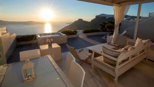 Sunset View Villa Santorini - with Outdoor Jacuzzi - Foto 5, sunbed