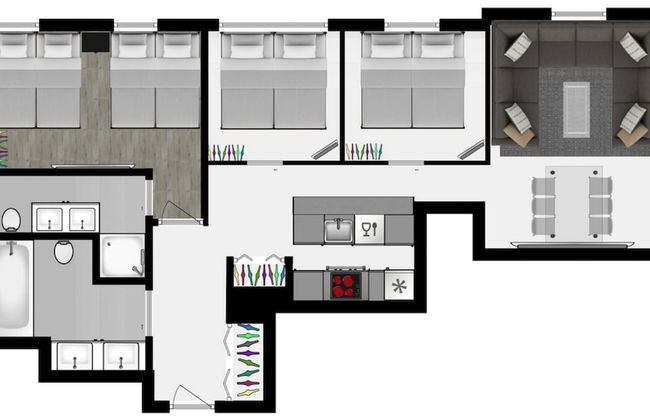 Beachfront 4 Room Ocean Drive Deluxe Suite - Foto 55