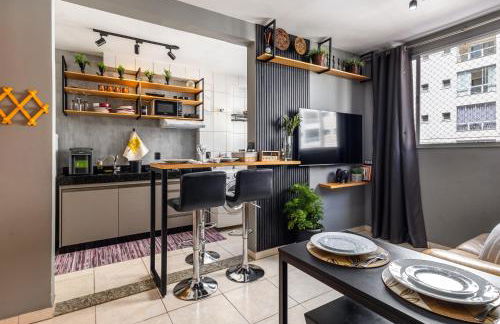 Flats Praia Uberlandia - Apt próximo ao Praia Clube - Area de lazer com Portaria 24 horas, piscina, academia, brinquedoteca, churrasqueira e áreas verdes para caminhadas - Foto 68